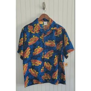 Hawaiian  Tropic Brand Button Down Casual Aloha Hawaii Shirt Size L NWT Summer